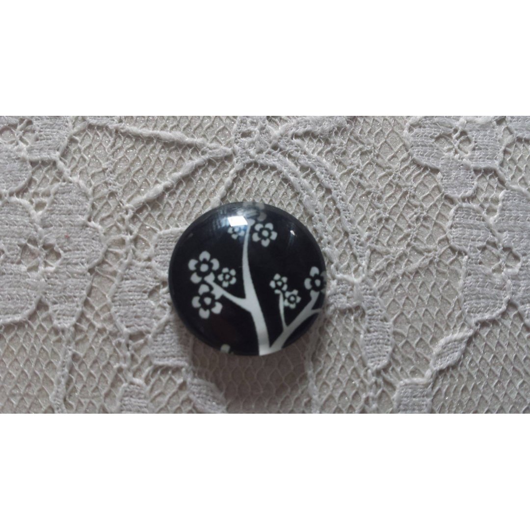 cabochão de vidro redondo 20mm aves 020 