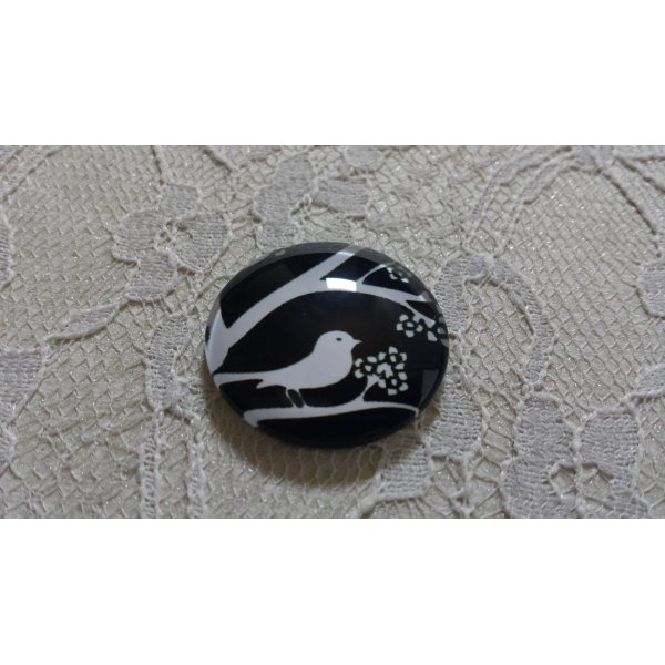 caboch&atilde;o de vidro redondo 25mm aves 021 