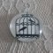 cabochão de vidro redondo 25mm aves 002 