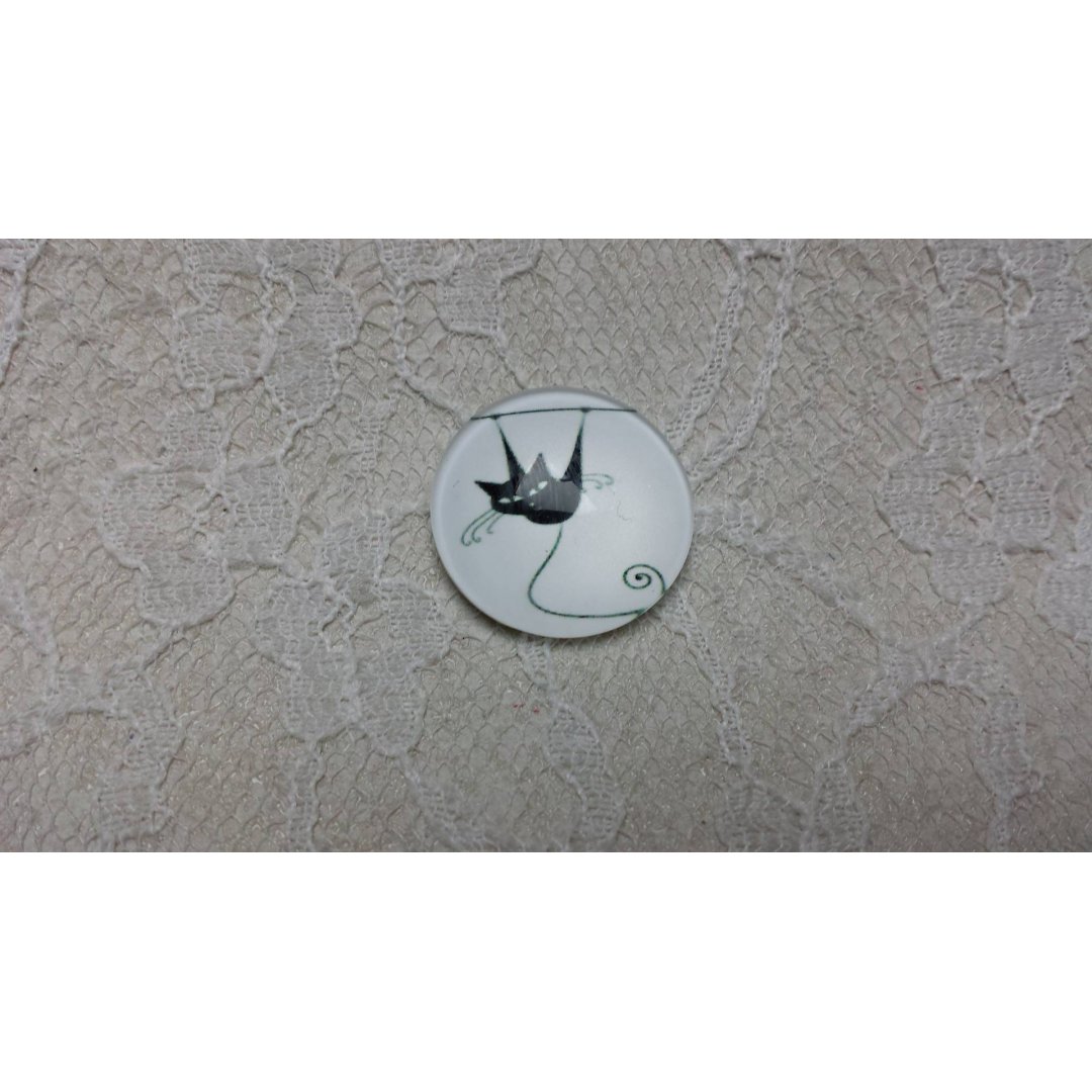 cabochão de vidro redondo 25mm cat 011 