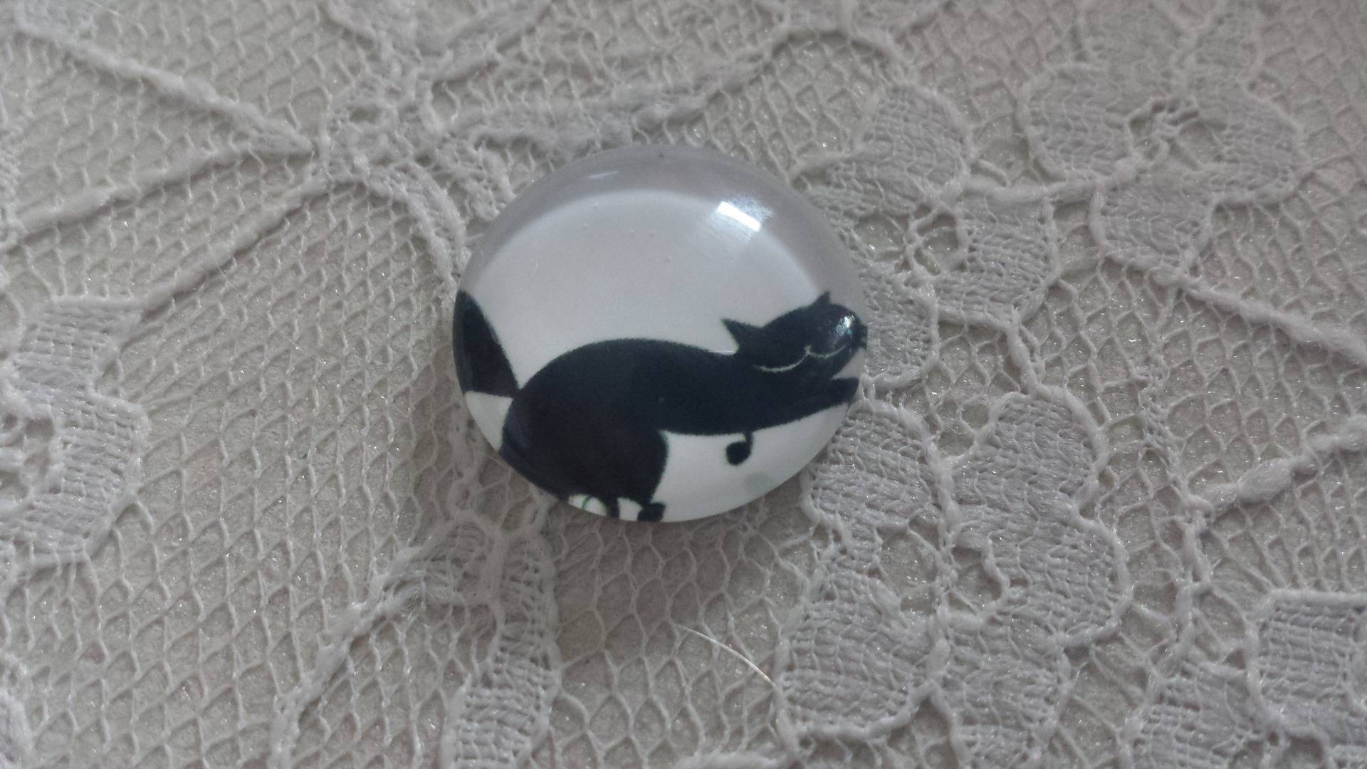 cabochão de vidro redondo 25mm cat 003 