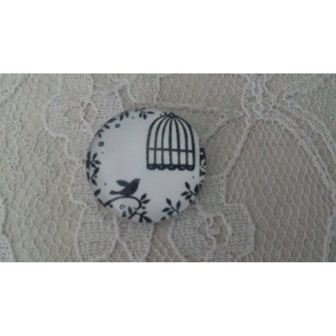 cabochão de vidro redondo 20mm aves 014 
