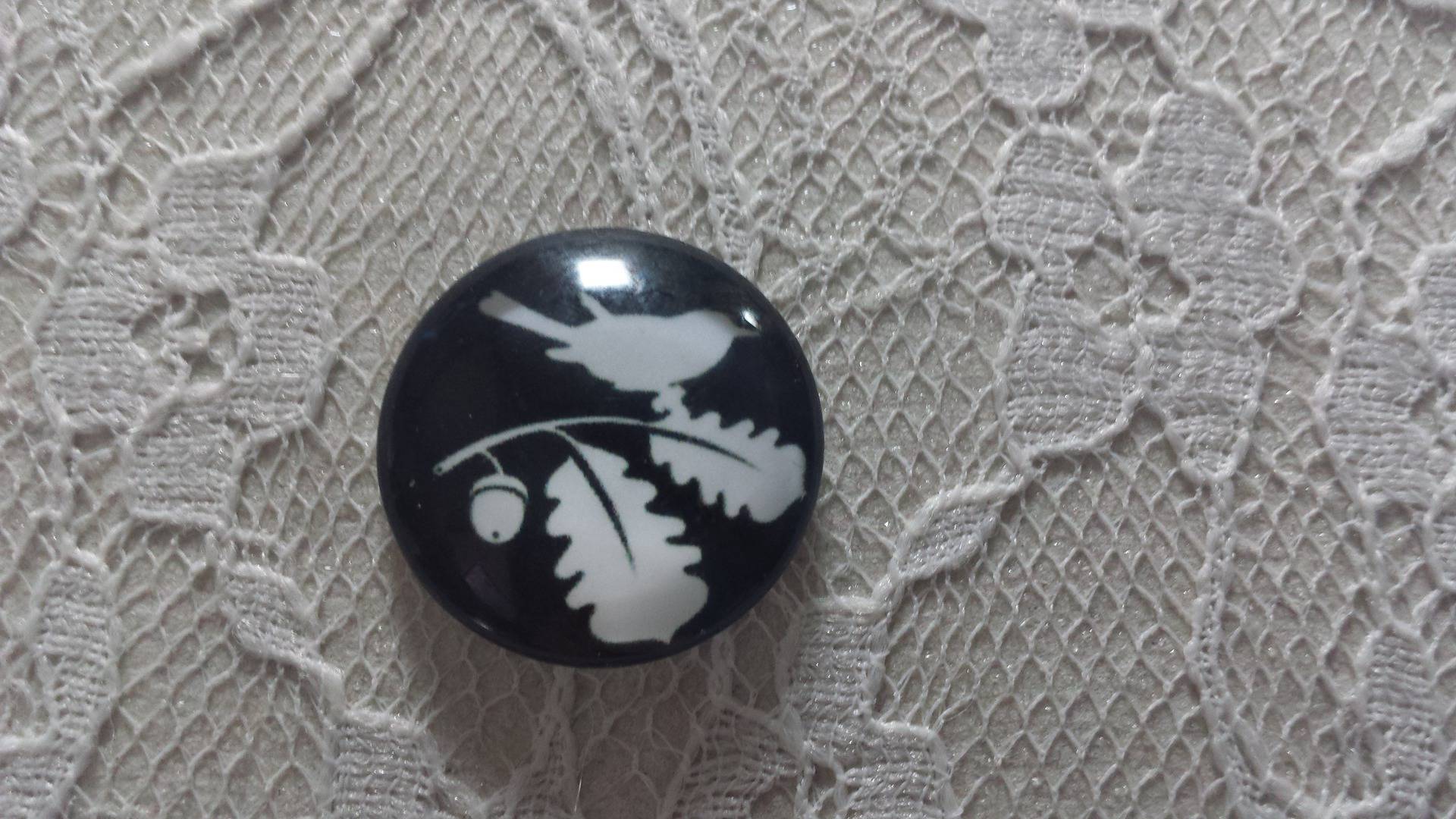 cabochão de vidro redondo 20mm aves 005 