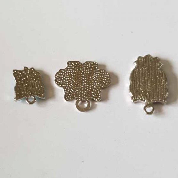 lot de 3 breloques chouettes N&deg;36 &eacute;maill&eacute;s