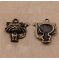 Conjunto de 5 amuletos de gato em metal bronze - Pingente de gato n.º 01 