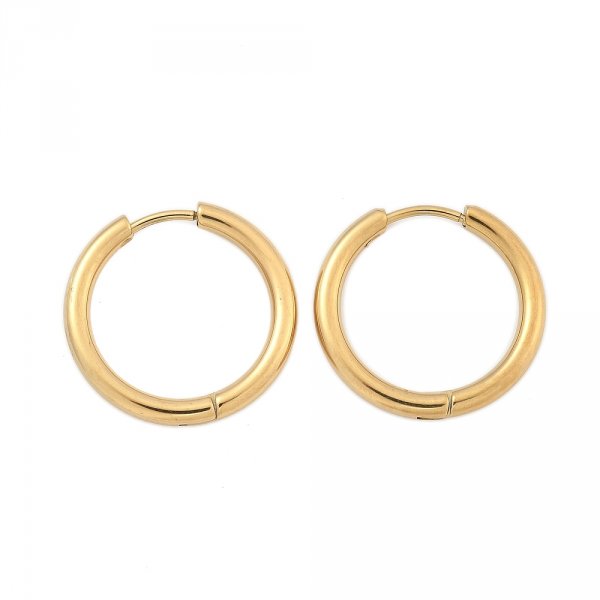 Support Boucle d'oreille Cr&eacute;ole Huggie Acier Inoxydable N&deg;03-21 mm 02