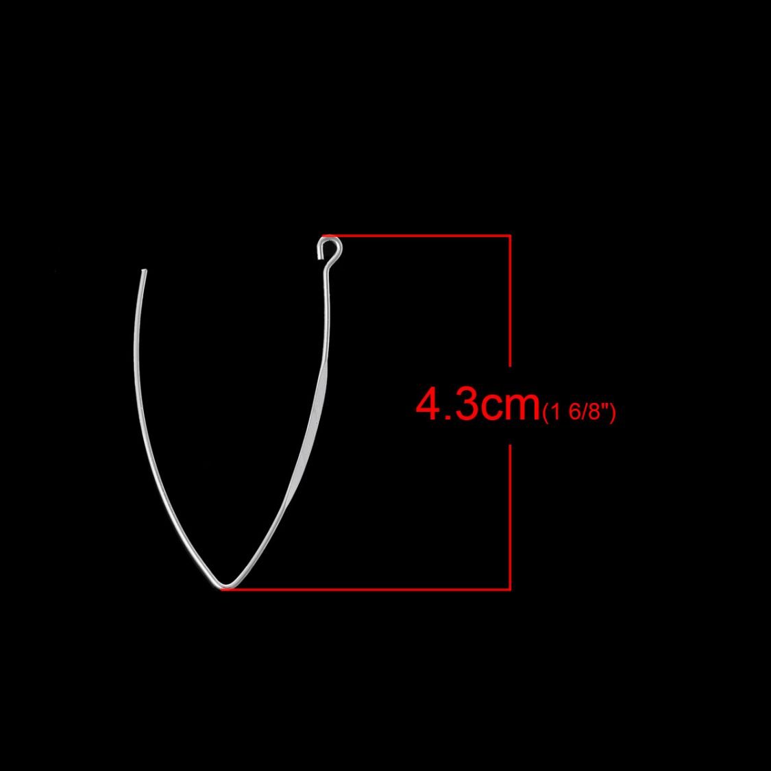 Suporte para brincos estilo Furcula Prata N°01 x 5 pares