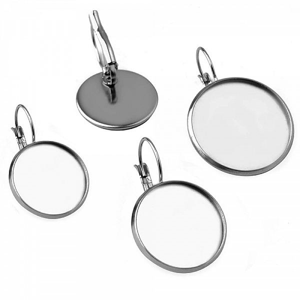 Suporte de caboch&atilde;o em a&ccedil;o inoxid&aacute;vel para brincos de 20 mm N&deg;07