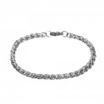 Bracelete N°05 em aço inoxidável 304, 21,5 cm