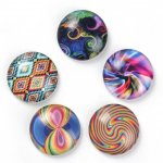 Lote 20 cabochões de vidro redondos 25 mm 95108