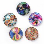 Lote 40 cabochões de vidro redondos 25 mm 95108