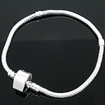 Pulseira europeia de corrente de cobra 3 mm magnetizada de 17 a 23 cm