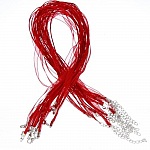 Colar com fita de organza N°02 e cordão encerado