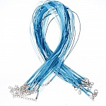 Colar com fita de organza N°08 e cordão encerado