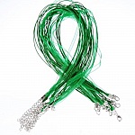 Colar com fita de organza N°09 e cordão encerado