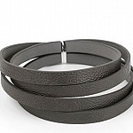 Couro 10 mm cinzento escuro 1 metro