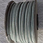 Bola de couro azul pastel 06 mm com corrente de bola sem níquel por 20 cm