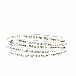 Bola de couro branca de 06 mm com corrente de bola sem níquel por 20 cm