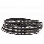 Bola de couro preta de 06 mm com corrente de bola sem níquel por 20 cm