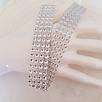 Fita de strass prateada de 0,22 cm por 2 peças.