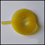 1 metro de cordão de pvc plano 5,8 x 1,9 mm amarelo.