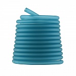 1 metro de cordão oco em pvc de 3 mm turquesa