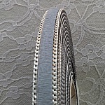 Flat Couro de bezerro cinzento 10 mm por 20 cm pele e corrente