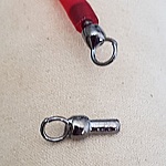 Fecho de metal para cordão de pvc oco 5 mm
