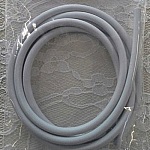 1 metro de fio oco de pvc 4 mm cinzento claro pastel