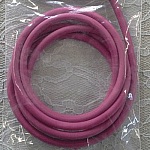 1 metro de fio oco de pvc 4 mm vermelho pastel