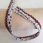 Fita de viés multi-floral e rendada N°04