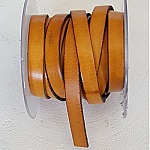 10mm Flat Dark Orange Calf Leather Smooth per 20cm