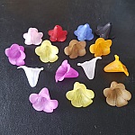 15 Tambores de Lucite Flores variadas