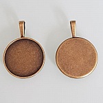 1 suporte para cabochão 25 mm N°01 Bronze