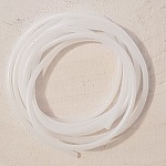 1 metro de cordão de pvc branco oco de 2 mm.