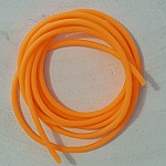 1 metro de fio de pvc oco laranja fluorescente de 2 mm.