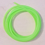 1 metro de cordão de pvc oco de 2 mm em verde fluorescente.