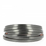 Espelho de couro antracite 05 mm por 20 cm