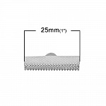20 fechos 25 x 8 mm Prata