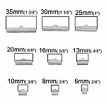 20 fechos 35 x 8 mm Prata