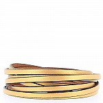 05 mm Couro dourado liso por 20 cm