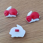 Botão com desenho de coelho para crianças n.º 01