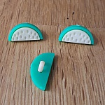 Botão de fantasia para criança com padrão de melancia n.º 08 bege