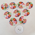 Flores de madeira com maçaneta 30 mm N°03 x 10 peças