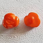 Botões de fantasia para crianças e bebés Desenho de flores N°01-10 Laranja