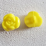 Botão fantasia, crianças, bebés Padrão floral N°01-12 Amarelo 02