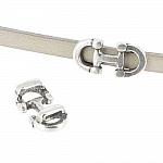 5 mm Passagem de Zamak N°01 Prata