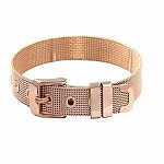 Pulseira de aço inoxidável 10 mm ouro rosado