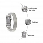 Pulseira de aço inoxidável 10 mm preta