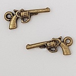 Pistola revólver Charm N°01 Bronze